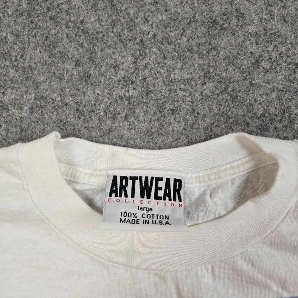 Vintage Roy Rogers Shirt Mens Large White 90s Artwear Cowboy Comics Western USA - Picture 6 of 10